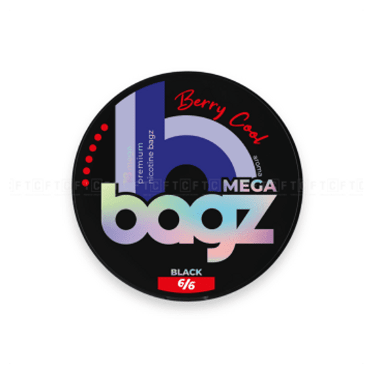 B-Sasz. nikot. BAGZ Berry Cool 6/6 BLACK MEGA -zdjęcie numer 1