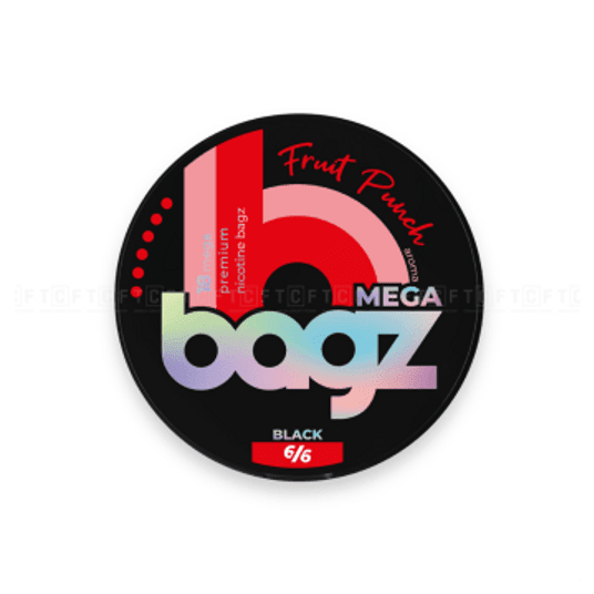 B-Sasz. nikot. BAGZ Fruit Punch 6/6 BLACK MEGA -zdjęcie numer 1