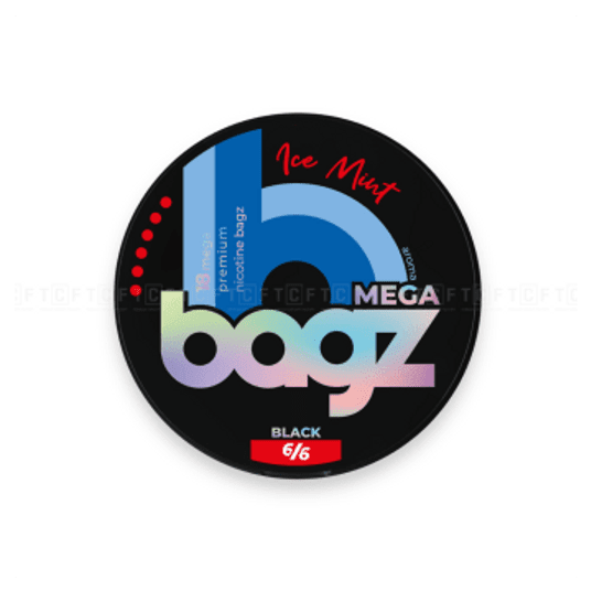 B-Sasz. nikot. BAGZ Ice Mint 6/6 BLACK MEGA -zdjęcie numer 1