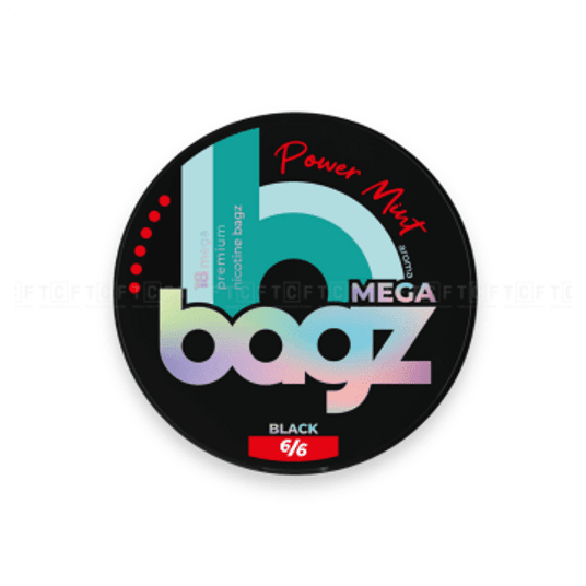 B-Sasz. nikot. BAGZ Power Mint 6/6 BLACK MEGA -zdjęcie numer 1