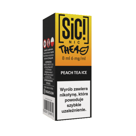 B26 Liquid SIC! NIC 8ml - Peach Tea Ice 6mg -zdjęcie numer 1