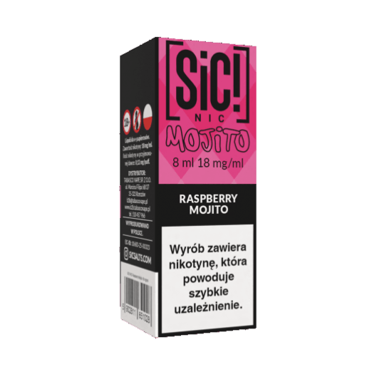 B26 Liquid SIC! NIC 8ml - Raspberry Mojito 18mg -zdjęcie numer 1