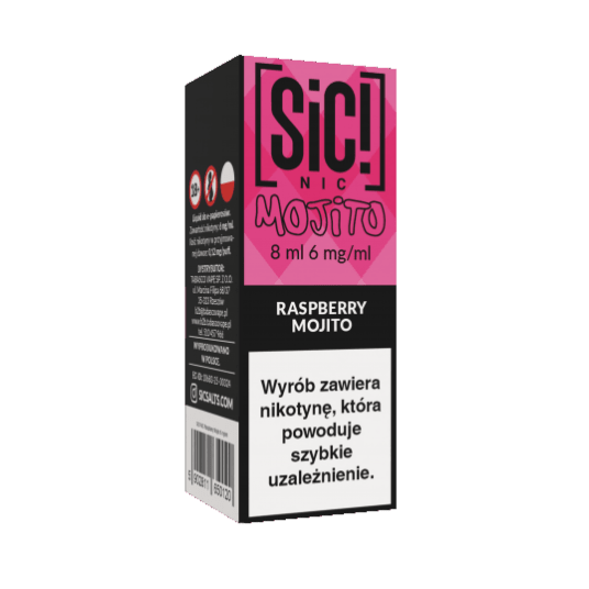 B26 Liquid SIC! NIC 8ml - Raspberry Mojito 6mg -zdjęcie numer 1