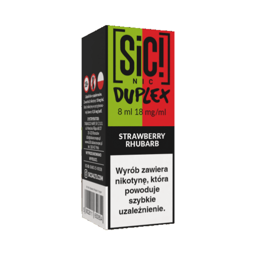 B26 Liquid SIC! NIC 8ml - Strawberry Rhubarb 18mg -zdjęcie numer 1