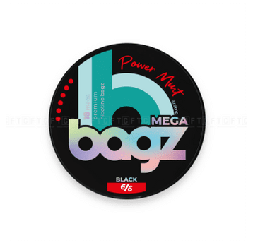 B-Sasz. nikot. BAGZ Power Mint 6/6 BLACK MEGA