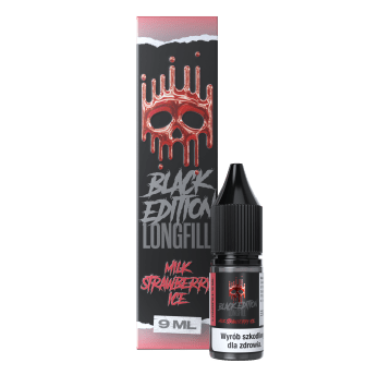 Longfill Dark Line Black - Milk Strawberry Ice 9ml